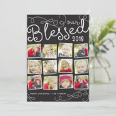 Cartes Pour Fêtes Annuelles Blessé Année Noël Photo Collage (Debout devant)