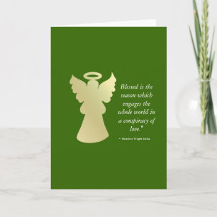Cartes Pour Fêtes Annuelles Blessed is the Season - Angel Holiday Card