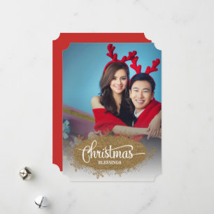 Cartes Pour Fêtes Annuelles Blessures de Noël Parties scintillant étincelante