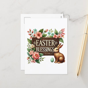Cartes Pour Fêtes Annuelles Blessures de Pâques mignoniques lapin d'art