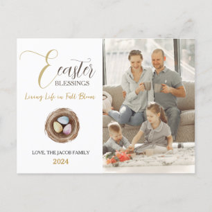 Cartes Pour Fêtes Annuelles Blessures de Pâques modernes et élégantes Script P