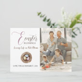 Cartes Pour Fêtes Annuelles Blessures de Pâques modernes et élégantes Script P (Debout devant)