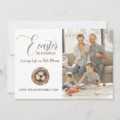 Cartes Pour Fêtes Annuelles Blessures de Pâques modernes et élégantes Script P (Devant)