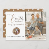 Cartes Pour Fêtes Annuelles Blessures de Pâques modernes et élégantes Script P (Devant / Derrière)