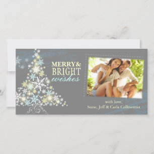Cartes Pour Fêtes Annuelles Blessures de vacances Whimsical Sparkling Photocar