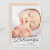 Cartes Pour Fêtes Annuelles Blessures Pâques Classiques Script Photo (Devant / Derrière)