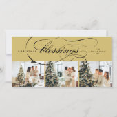 Cartes Pour Fêtes Annuelles Blessures Script Noël Religieux Élégant Photo (Devant)