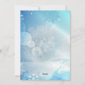 Cartes Pour Fêtes Annuelles Bleu Abstrait hiver moderne Noël (Dos)