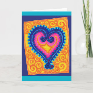 Cartes Pour Fêtes Annuelles Bleu de coeur