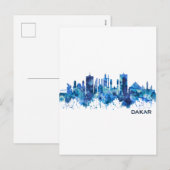 Cartes Pour Fêtes Annuelles Bleu de Dakar (Devant / Derrière)