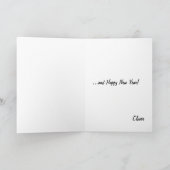 Cartes Pour Fêtes Annuelles Bleu de Noël du ` s de hibou (Intérieur)