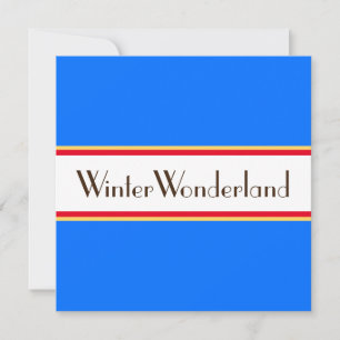 Cartes Pour Fêtes Annuelles Bleu d'hiver alpin brillant
