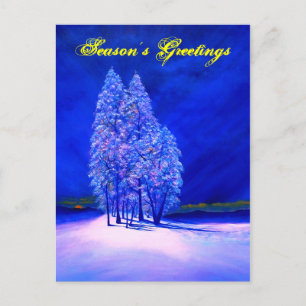 Cartes Pour Fêtes Annuelles Bleu épicéa