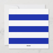 Cartes Pour Fêtes Annuelles Bleu et Blanc Élégant Script Joyeux Hanukkah (Dos)