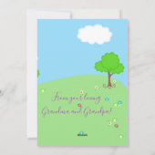 Cartes Pour Fêtes Annuelles Bleu lapin de Pâques Grandson (Dos)