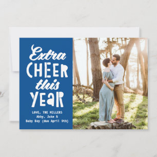Cartes Pour Fêtes Annuelles Bleu Lumineux Extra Cheer Cette Année Bébé