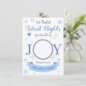 Cartes Pour Fêtes Annuelles Bleu mignon nuits Silent bundle de joie (Debout devant)