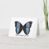 Cartes Pour Fêtes Annuelles Bleu rêve papillon Salutation (Dos)