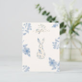 Cartes Pour Fêtes Annuelles Bleu toile Pâques (Debout devant)