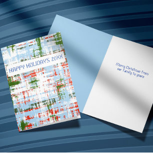 Cartes Pour Fêtes Annuelles Bleu Vert Blanc Rouge Expressionnisme Abstrait