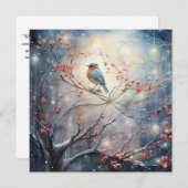 Cartes Pour Fêtes Annuelles Blissant Noël Harmonie (Devant / Derrière)