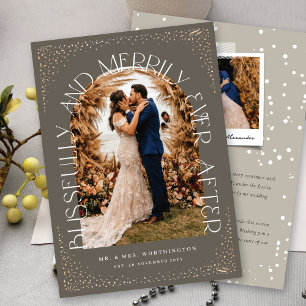 Cartes Pour Fêtes Annuelles Blissé & Merveilleux jamais après Arch Photo Maria