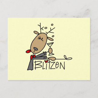 Cartes Pour Fêtes Annuelles Blitzen Reindeer T-shirts et cadeaux de Noël