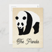 Cartes Pour Fêtes Annuelles Bloc couleur Panda (Devant / Derrière)