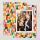 Cartes Pour Fêtes Annuelles Bloc de couleur Confetti Joyeux Nouvel An Moderne (Devant / Derrière)