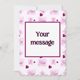 Cartes Pour Fêtes Annuelles Bloc motif de coeur d'amour