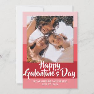 Cartes Pour Fêtes Annuelles Blocs de couleurs Coeur Heureux Galentines jour be