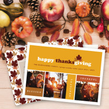 Blocs modernes Feuilles d'automne Thanksgiving 3 P