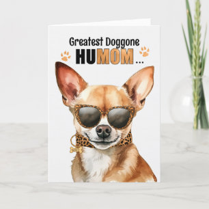 Cartes Pour Fêtes Annuelles Blond Chihuhua Chien plus grand HuMOM fête des mèr