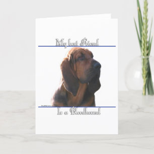 Cartes Pour Fêtes Annuelles Bloodhound Best Friend; Bloodhound Cadeaux;