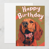 Cartes Pour Fêtes Annuelles Bloodhound Joyeux anniversaire (Devant / Derrière)