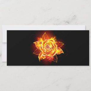 Cartes Pour Fêtes Annuelles Blooming Fire Rose