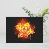 Cartes Pour Fêtes Annuelles Blooming Fire Rose (Debout devant)