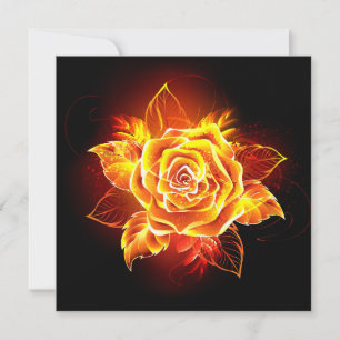 Cartes Pour Fêtes Annuelles Blooming Fire Rose