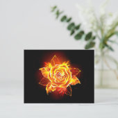 Cartes Pour Fêtes Annuelles Blooming Fire Rose (Debout devant)