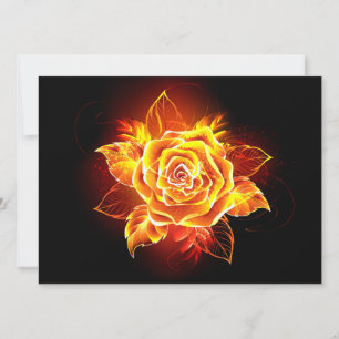 Cartes Pour Fêtes Annuelles Blooming Fire Rose