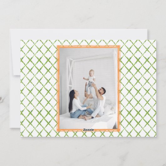 Cartes Pour Fêtes Annuelles Blue Family Crest Citrus Garland Noël 2 Photo (Dos)