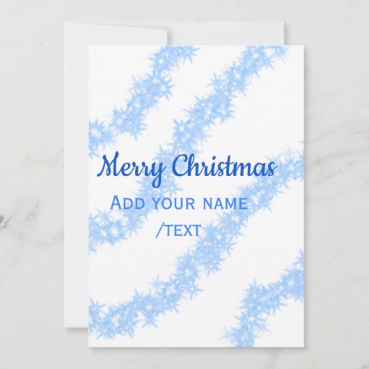 Cartes Pour Fêtes Annuelles Blue merry noël scintillant lignes de parties scin (Devant)
