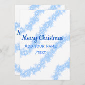 Cartes Pour Fêtes Annuelles Blue merry noël scintillant lignes de parties scin (Devant / Derrière)