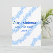 Cartes Pour Fêtes Annuelles Blue merry noël scintillant lignes de parties scin (Debout devant)