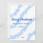 Cartes Pour Fêtes Annuelles Blue merry noël scintillant lignes de parties scin (Dos)