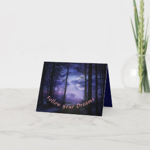 Cartes Pour Fêtes Annuelles Blue Moon Inspiration rose Suivez vos rêves