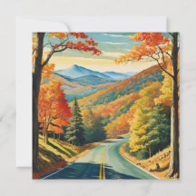 Blue Ridge Parkway Montagnes Automnales Scéniques