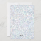 Cartes Pour Fêtes Annuelles Blue Snowflake Photo Noël (Dos)