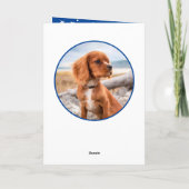 Cartes Pour Fêtes Annuelles Blue Star Motif Chien Chien Chien Chien Photo (Dos)