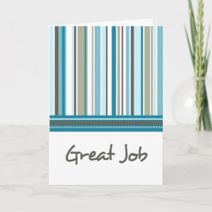 Cartes Pour Fêtes Annuelles Blue Stripes Administrative Professionals